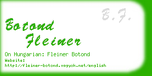 botond fleiner business card